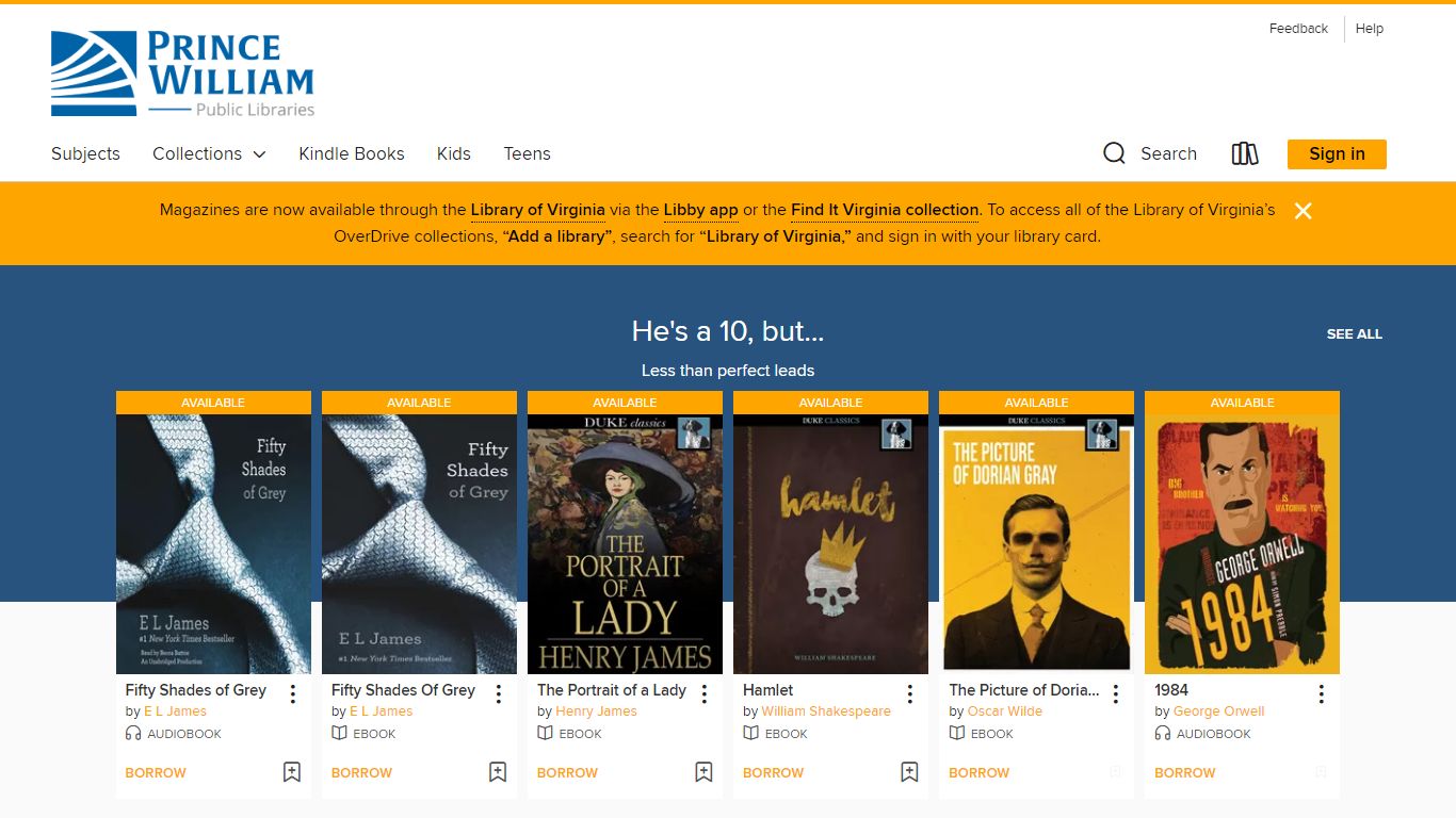 Prince William Public Library System - OverDrive